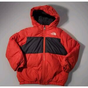 The North Face Moondoggy 550 UNISEX Puffer‎ Red Gray Puffy Jacket Coat 5T
